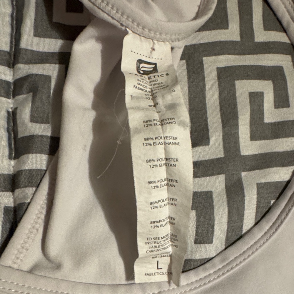 Fabletics Women’s White Racerback Tank Top - Picture 2 of 6